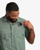 Men's Short Sleeve Ripstop Polo - Spruce Green