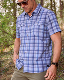 Men's Seaside Collared Shirt- Dusty Blue