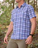 Men's Seaside Collared Shirt- Dusty Blue