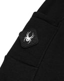 Black patch with a spider logo on a black background