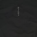 Black fabric with 'Spyder' logo embroidered on a dark background