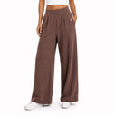 Women's Corduroy Fleece Wide-Leg Pant - Dark Brown