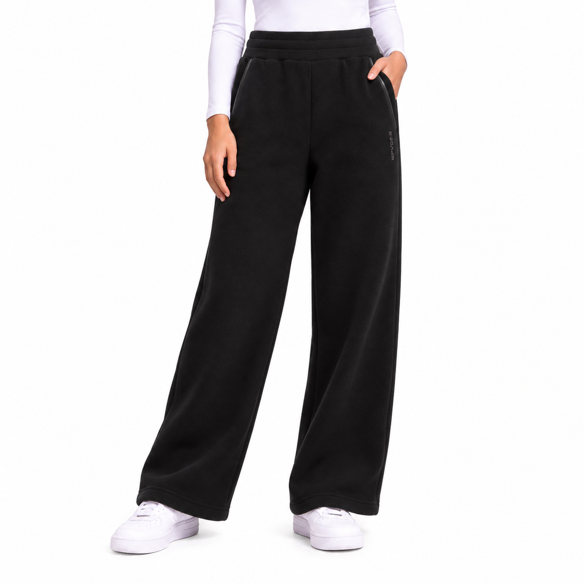 Women's Fleece Wide-Leg Pant - Black