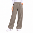 Women's Fleece Wide-Leg Pant - Driftwood Heather