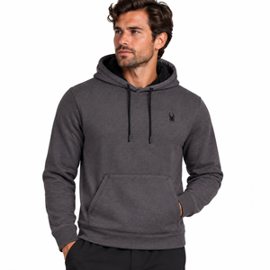 Men's Pullover Sherpa Hoodie - Black