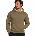 Men's Pullover Sherpa Hoodie - Military