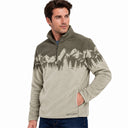 Men's Print Sherpa Quarter-Zip - Stone