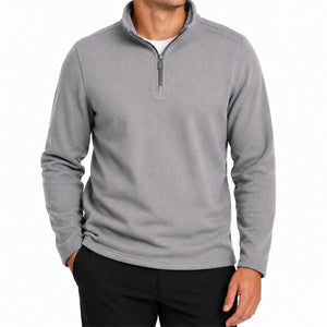 Men's Corduroy Fleece Quarter-Zip - Steel Grey
