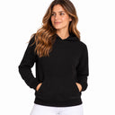 Women's Terry Sweater Hoodie - Black