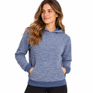 Women's Terry Sweater Hoodie - Slate Blue