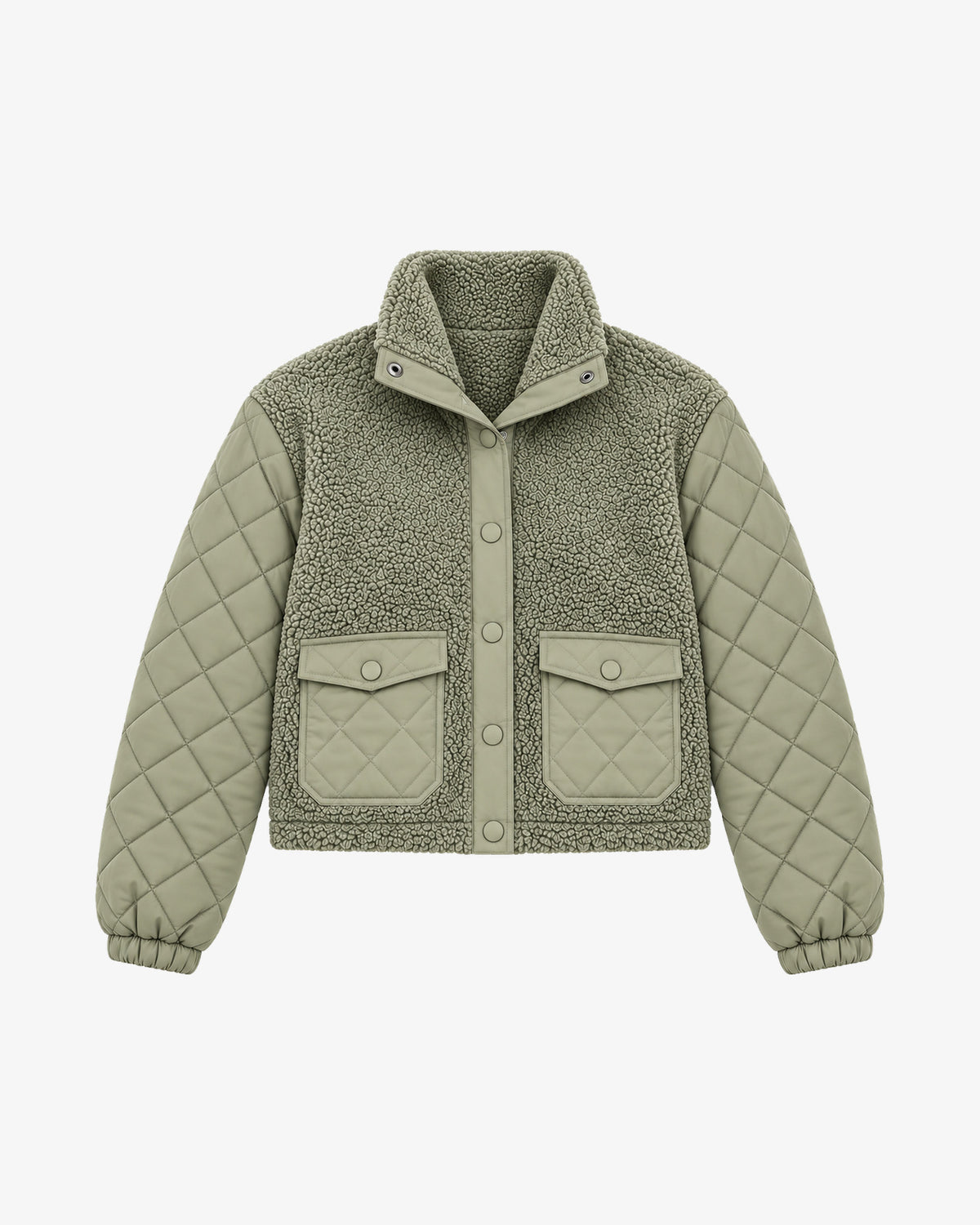 Women's Sherpa Front Jacket - Light Sage Green