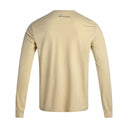 Beige long-sleeve shirt with 'Spyder' logo on the back against a white background