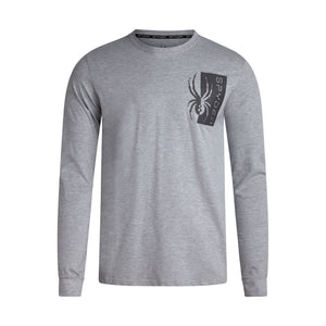 Mens Split Logo Long Sleeve - Heather Grey