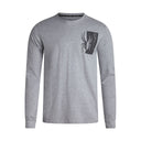 Mens Split Logo Long Sleeve - Heather Grey