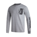 Mens Split Logo Long Sleeve - Heather Grey