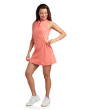 Womens Quarter Zip - Peach Bud