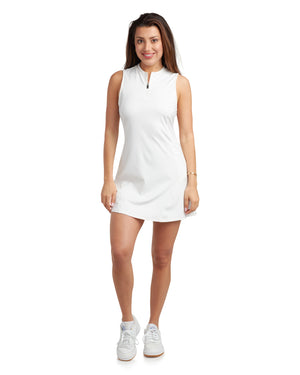 Womens Quarter Zip - White
