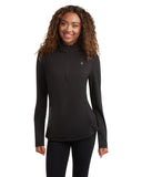 Womens Performance Quarter Zip - Black