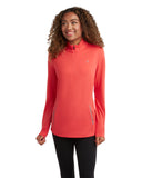 Womens Performance Quarter Zip - Cayenne