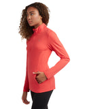 Womens Performance Quarter Zip - Cayenne