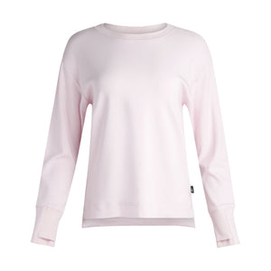 Womens Crew Hi-Low Long Sleeve - Mauve