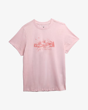 Women's Short Sleeve Graphic Tee - Faded Pink