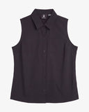 Women's Sleeveless Woven Top - Black